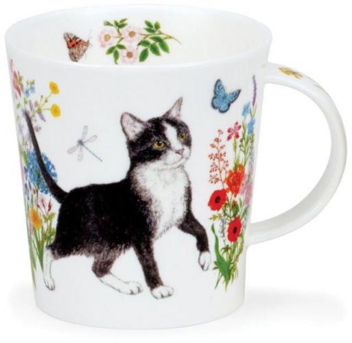 Floral Cats by Lomond Schwarz Wei�