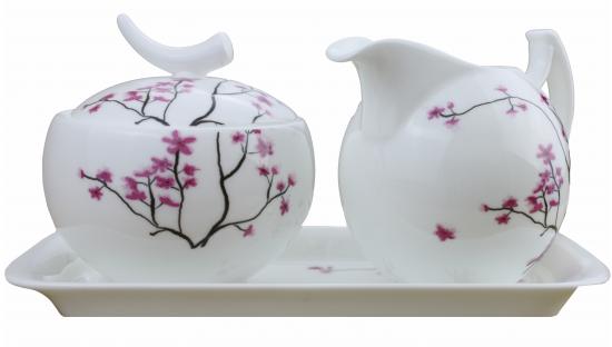 Cherry Blossom Milchk�nnchen und Zuckertopf Set
