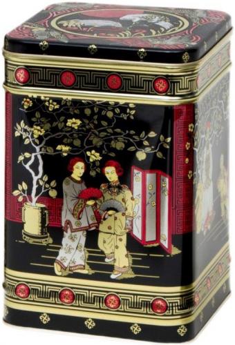 Black Jap viereckige Teedose - Gr��e: 1000 g