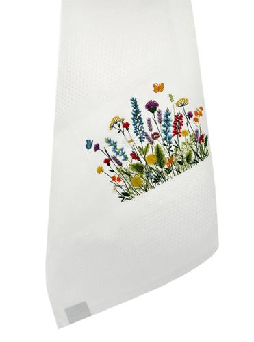Blumenwiese Geschirrtuch wei�